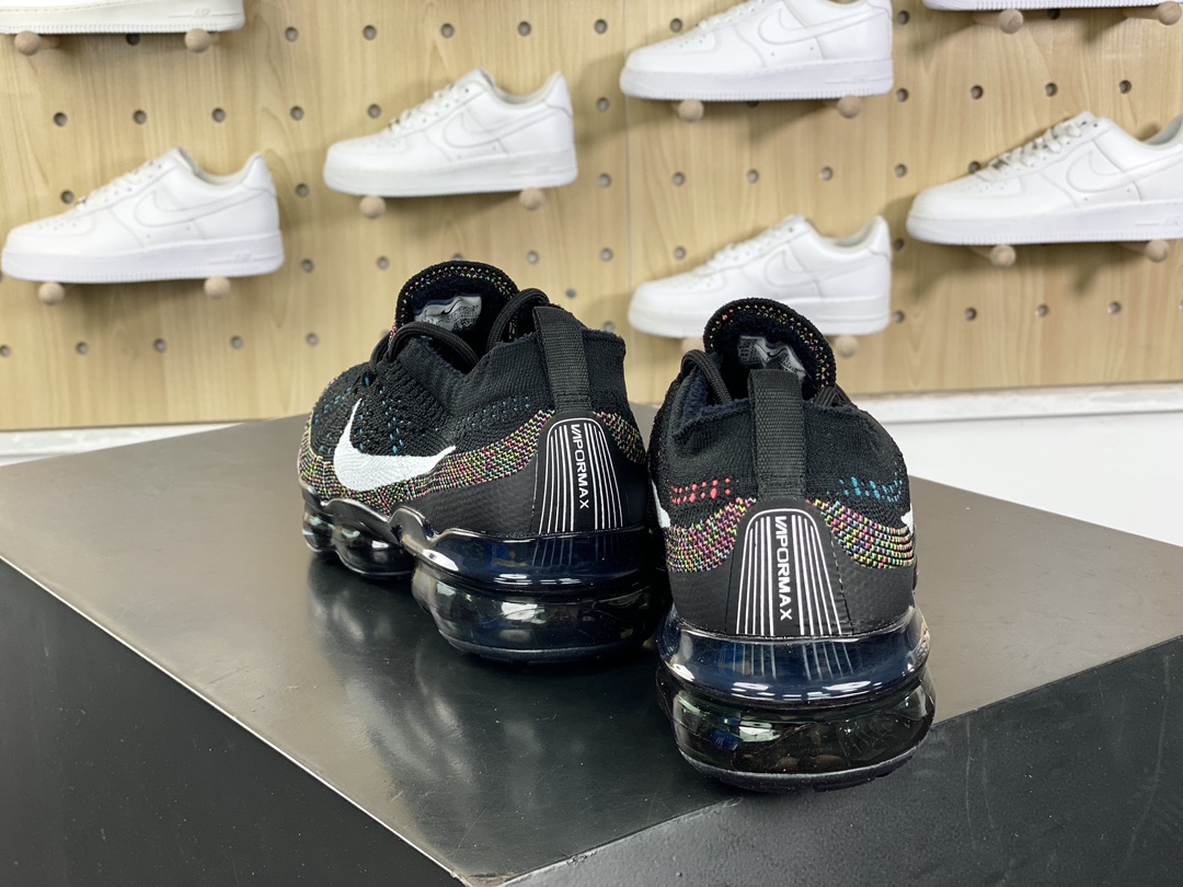 260 Nike Air VaporMax 2023 Flyknit FK”Black Multi-Color”2023款大气垫慢跑鞋“针织黑白彩虹”DV1678-008