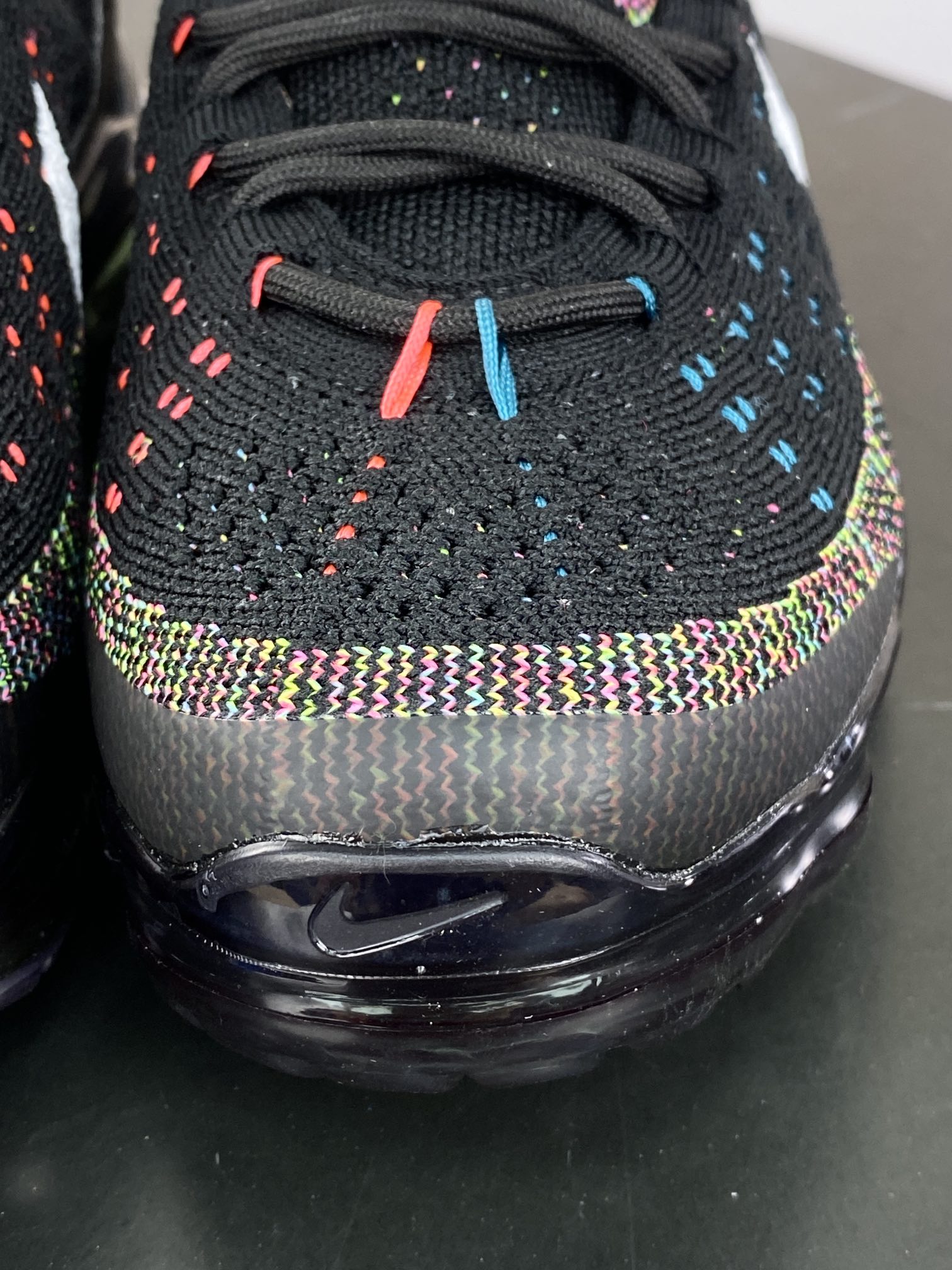 260 Nike Air VaporMax 2023 Flyknit FK”Black Multi-Color”2023款大气垫慢跑鞋“针织黑白彩虹”DV1678-008