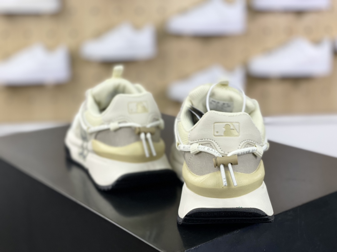 Boston Red x MLB Chunky Runner Liner Lace Liner running shoes ”Cream White Gray B Letter Print Lace” 3ARNCRA4N-GP001