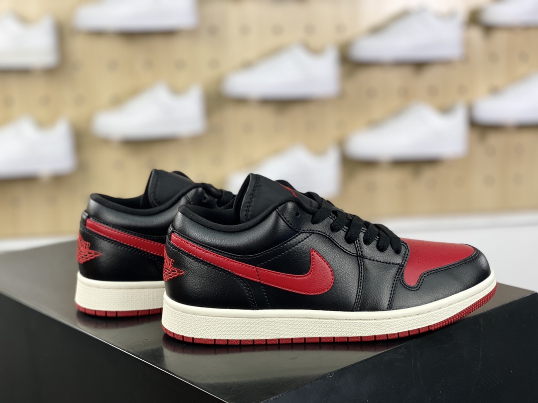 Nike Air Jordan 1 Low ”Bred Sail” AJ1 Jordan first generation low-top classic basketball shoes ”Black and Red Small Forbidden” DC0774-061
