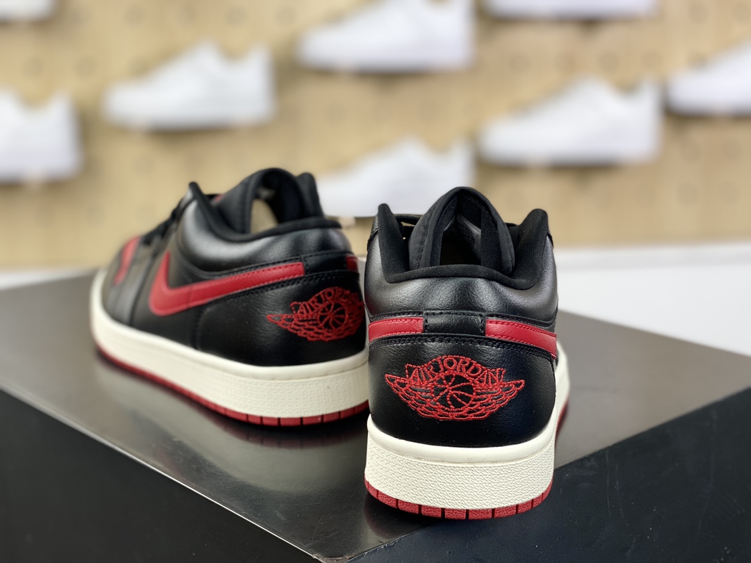 Nike Air Jordan 1 Low ”Bred Sail” AJ1 Jordan first generation low-top classic basketball shoes ”Black and Red Small Forbidden” DC0774-061