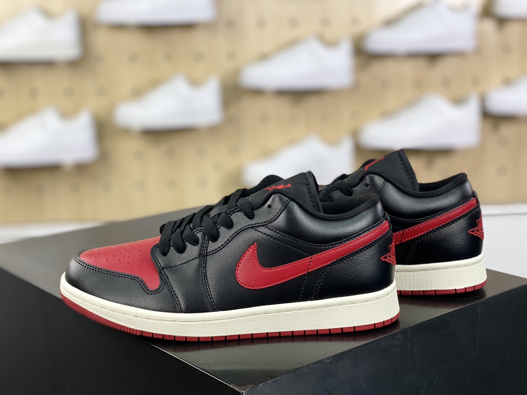 Nike Air Jordan 1 Low ”Bred Sail” AJ1 Jordan first generation low-top classic basketball shoes ”Black and Red Small Forbidden” DC0774-061