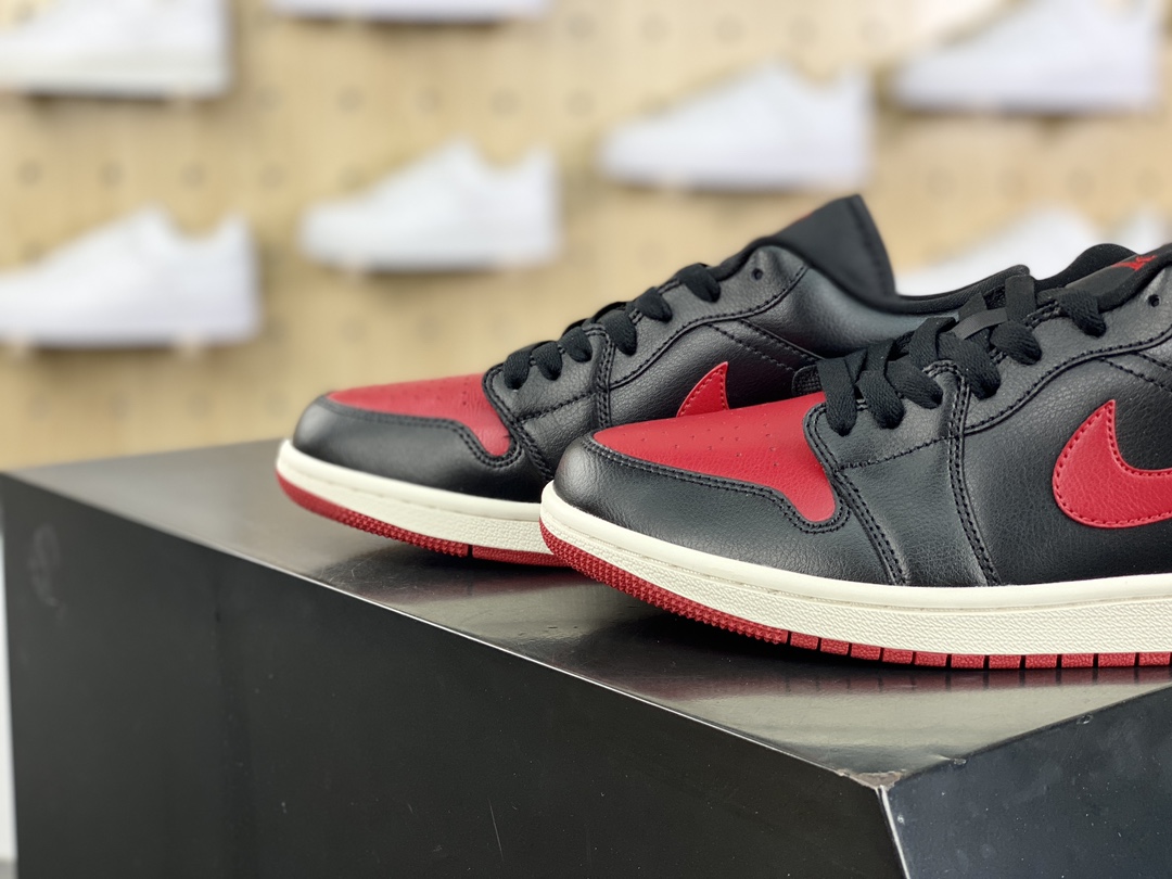 Nike Air Jordan 1 Low ”Bred Sail” AJ1 Jordan first generation low-top classic basketball shoes ”Black and Red Small Forbidden” DC0774-061