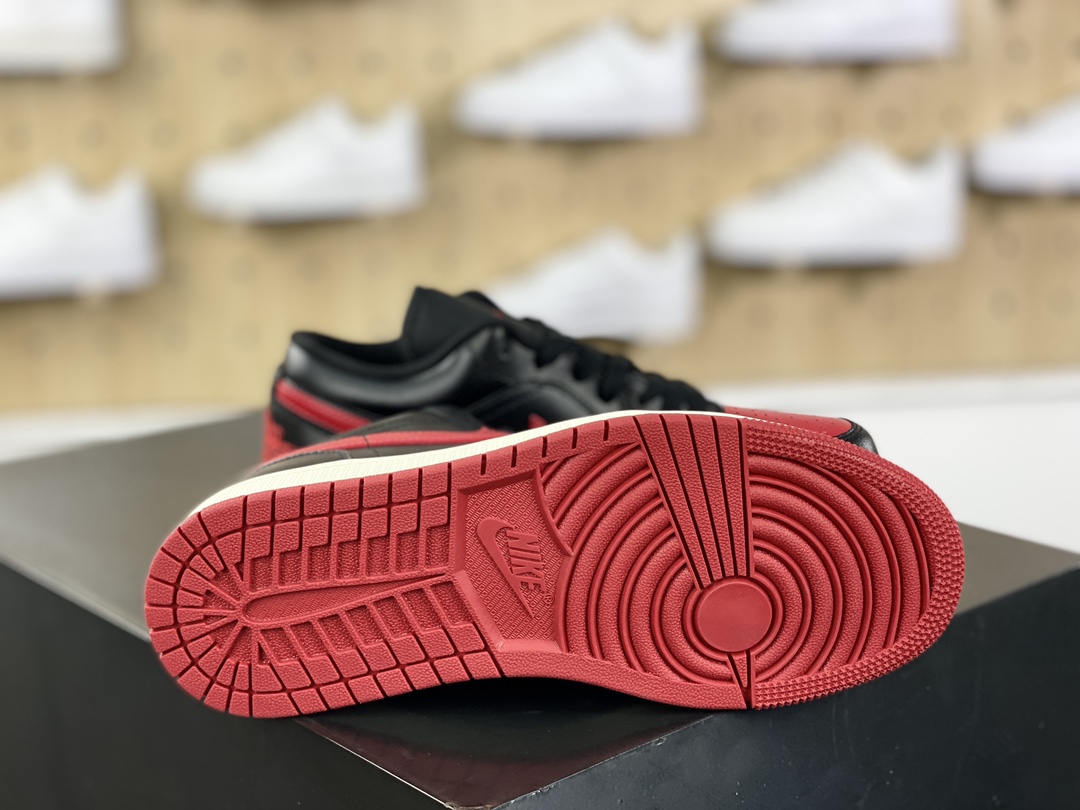 Nike Air Jordan 1 Low ”Bred Sail” AJ1 Jordan first generation low-top classic basketball shoes ”Black and Red Small Forbidden” DC0774-061