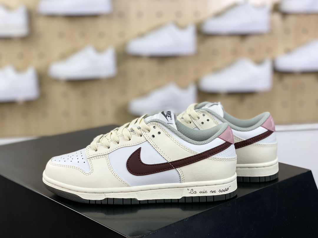 Nike SB Dunk Low ”Light Smoke Grey” dunk shoes ”Almond White Pink Brown Flowering Messenger” DD1503-117