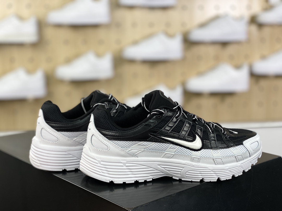 Nike P-6000 ”White/Black” series low-top retro dad jogging shoes ”White and Black Tai Chi” BV1021-003