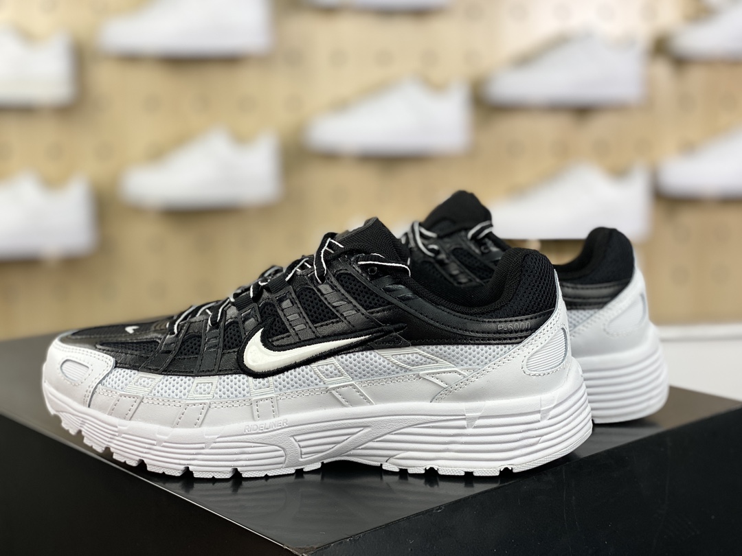 Nike P-6000 ”White/Black” series low-top retro dad jogging shoes ”White and Black Tai Chi” BV1021-003