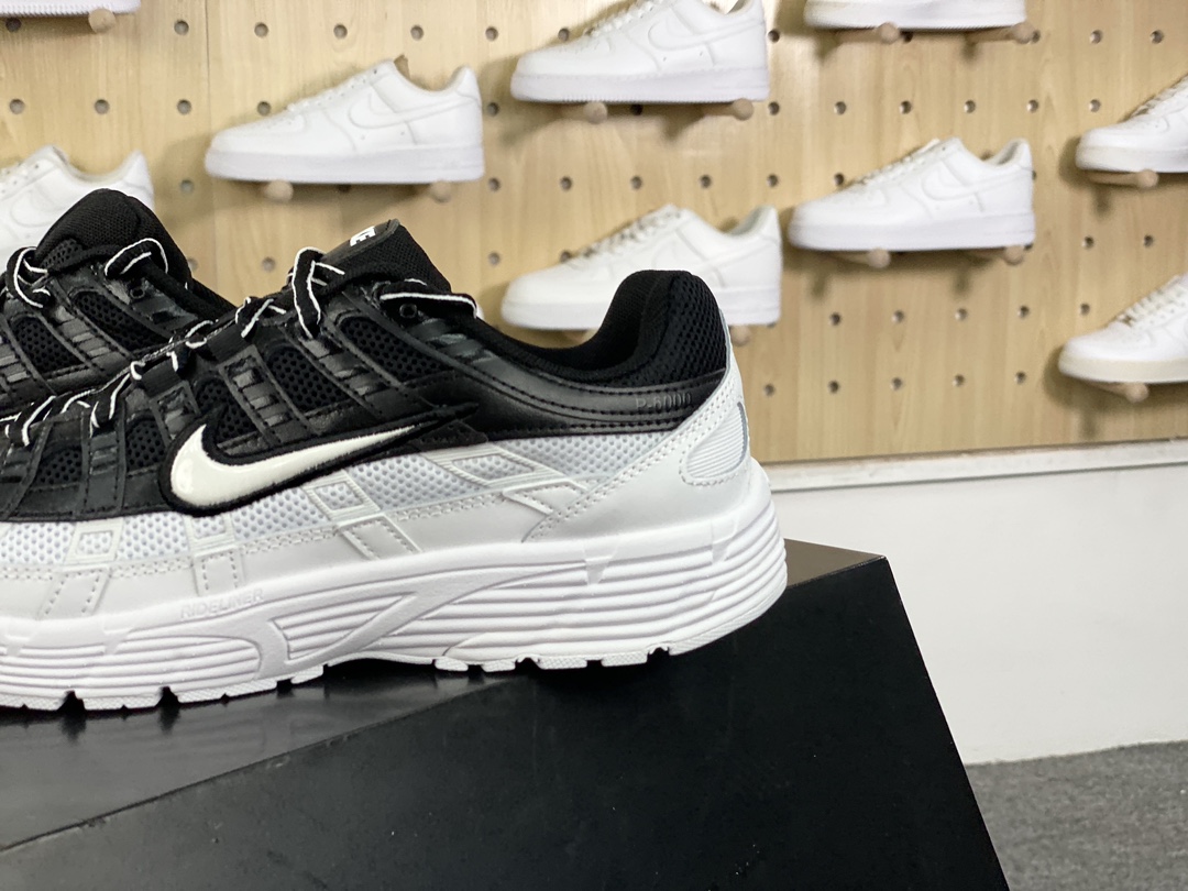 Nike P-6000 ”White/Black” series low-top retro dad jogging shoes ”White and Black Tai Chi” BV1021-003