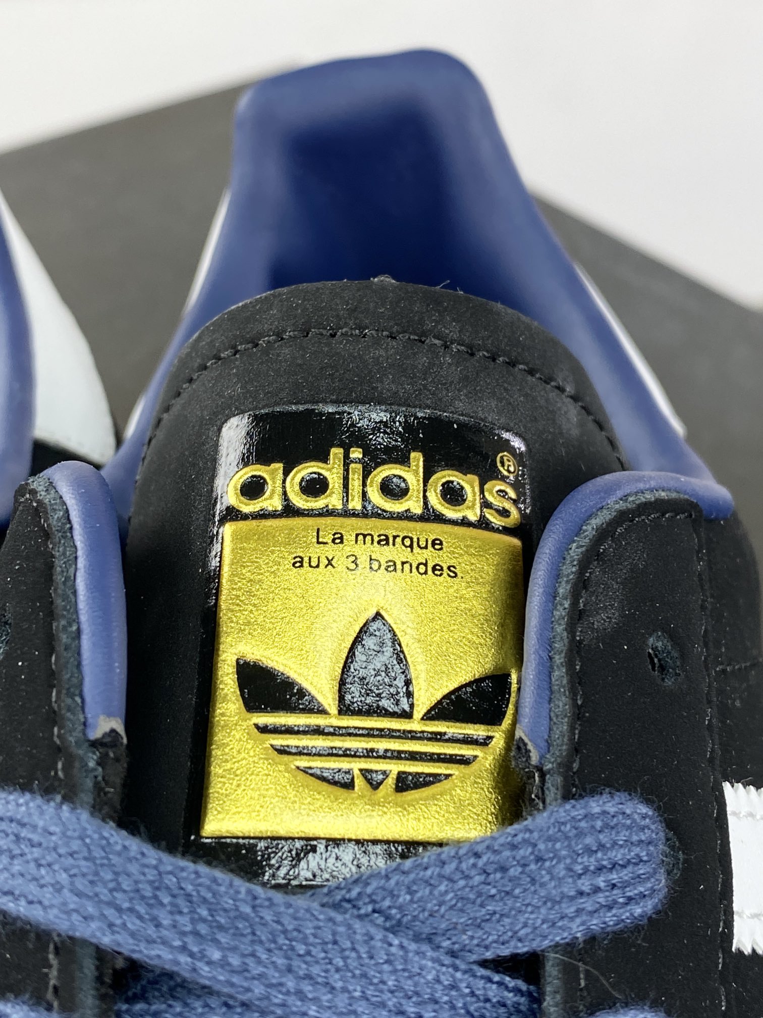 Adidas Originals Superstar 80s ”White Dark Green” classic sneakers ”Frosted Black and White Night Blue” B25961