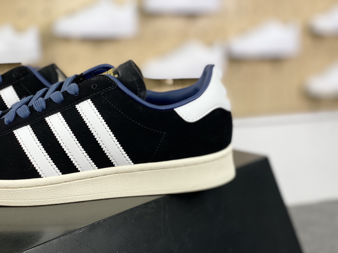 Adidas Originals Superstar 80s ”White Dark Green” classic sneakers ”Frosted Black and White Night Blue” B25961
