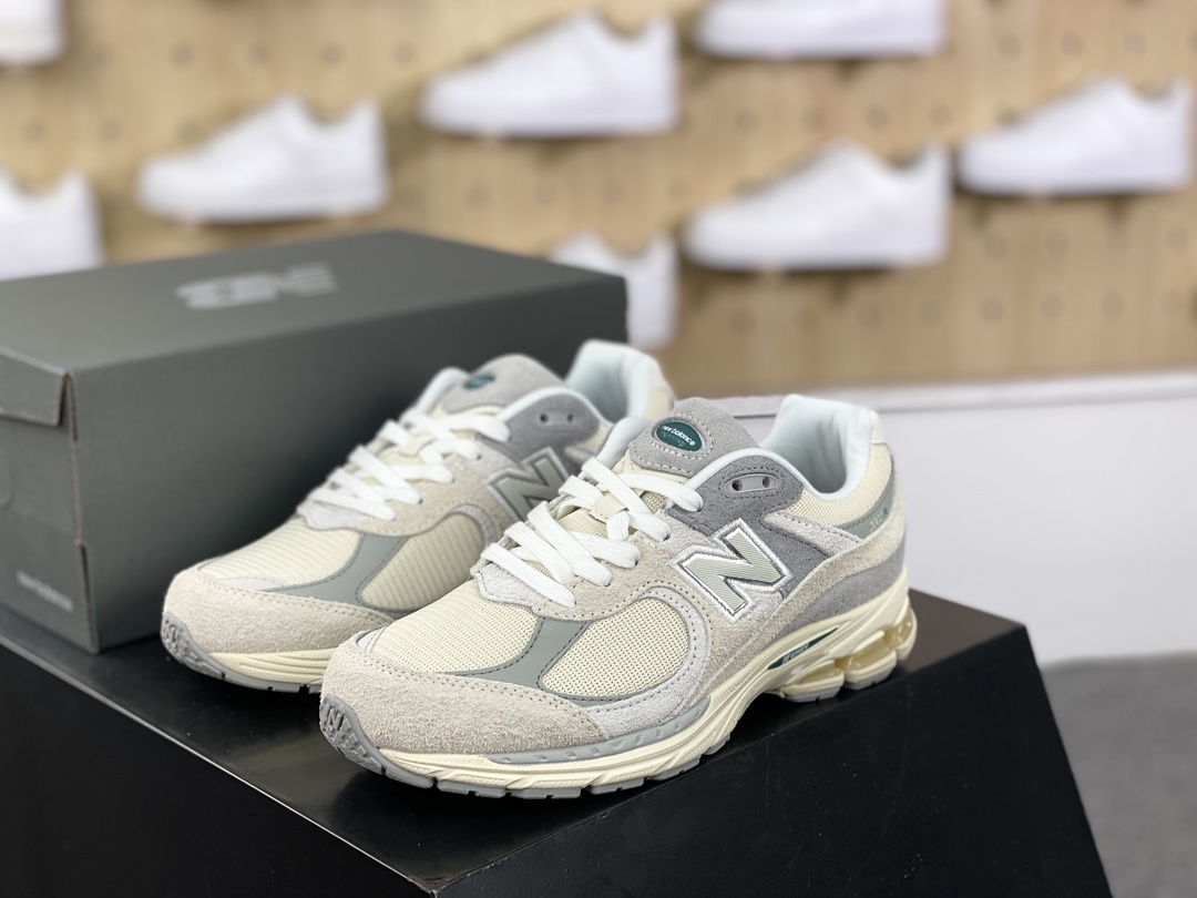 200 NB新百伦New Balance 2002R”Linen With/Slate Grey”系列低帮慢跑鞋“麂皮工装奶油白灰”M2002REK