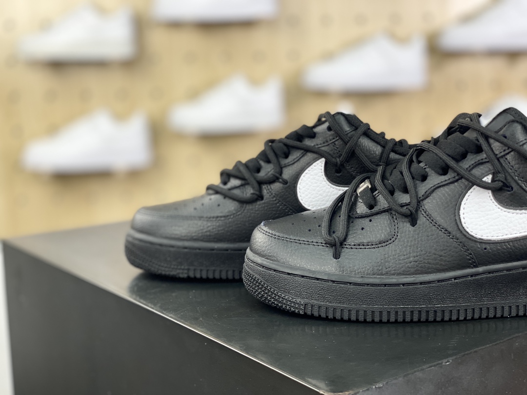 260 耐克Nike By You Air Force 1'07 Low Retro SP空军一号低帮板鞋“OW黑白钩子绑绳”ZH0316-018