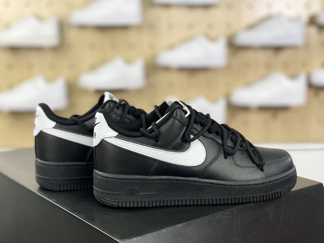 260 耐克Nike By You Air Force 1'07 Low Retro SP空军一号低帮板鞋“OW黑白钩子绑绳”ZH0316-018