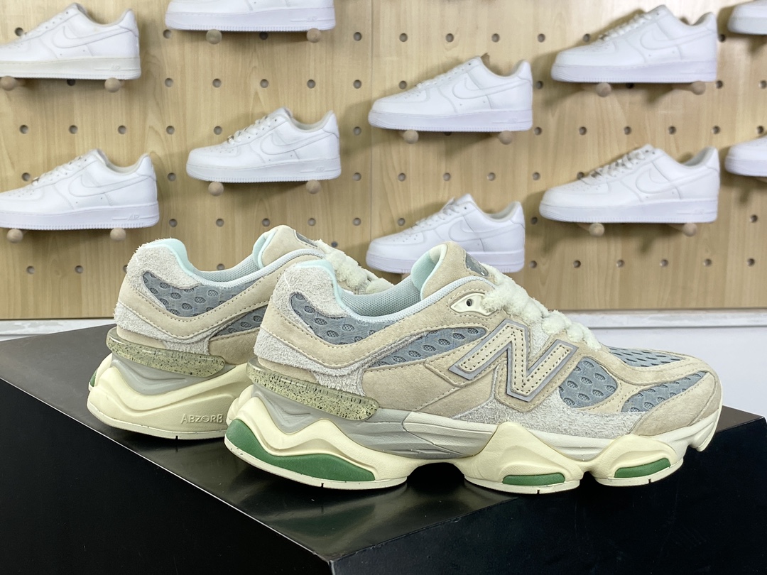 220 新百伦New Balance 9060”Bricks/Wood”系列慢步鞋“米白灰果绿”U9060BW1