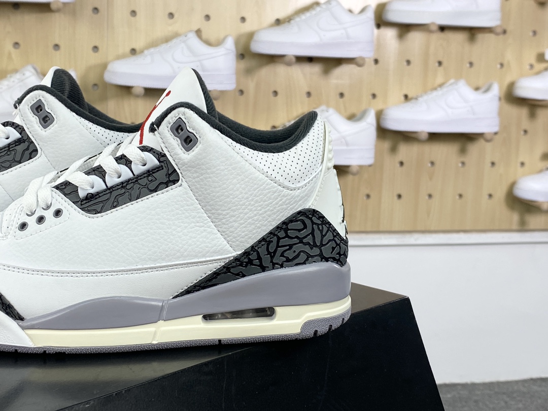 280 耐克Nike Air Jordan 3 Retro”Cement Grey”迈克尔·乔丹AJ3代中帮篮球鞋“白水泥深灰爆裂纹”CT8532-106