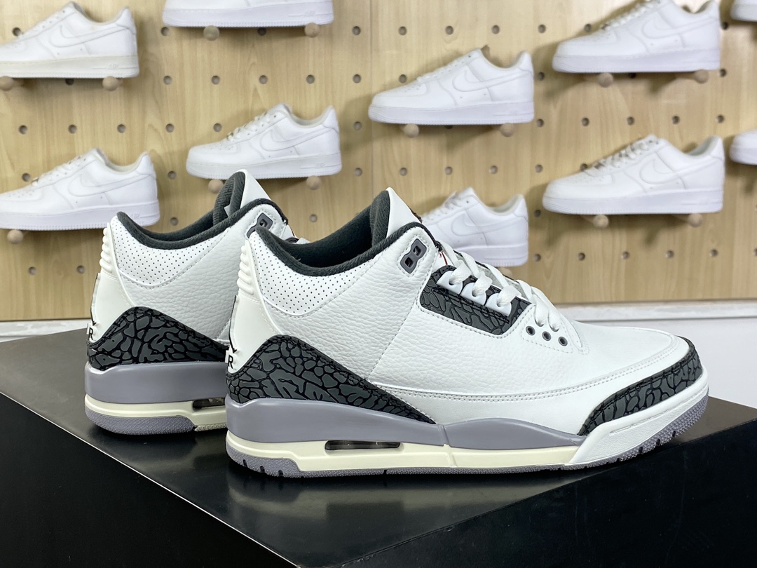 280 耐克Nike Air Jordan 3 Retro”Cement Grey”迈克尔·乔丹AJ3代中帮篮球鞋“白水泥深灰爆裂纹”CT8532-106