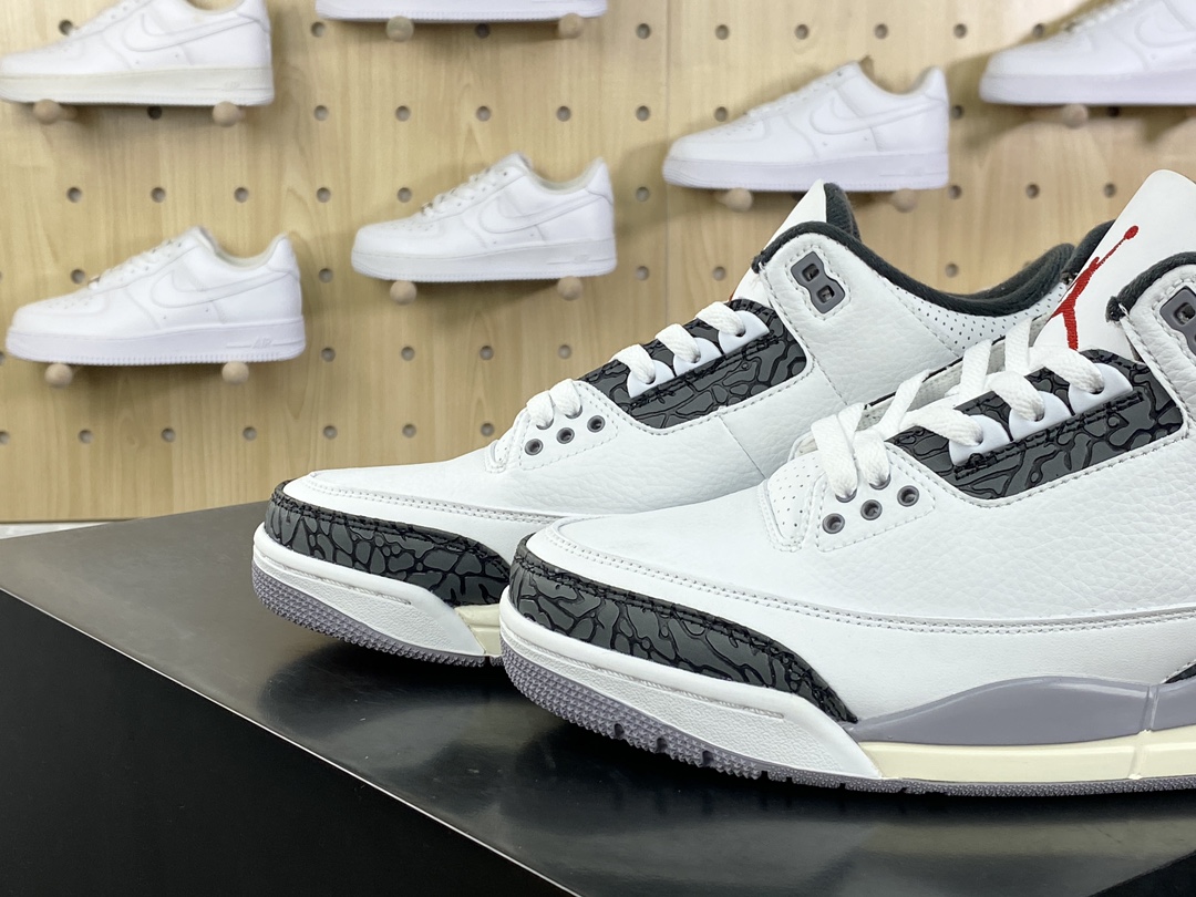 280 耐克Nike Air Jordan 3 Retro”Cement Grey”迈克尔·乔丹AJ3代中帮篮球鞋“白水泥深灰爆裂纹”CT8532-106