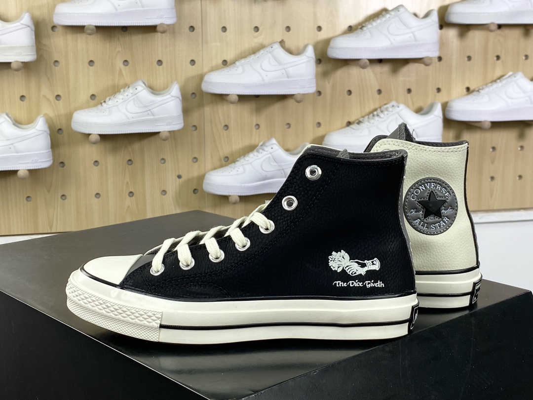 160  Converse Chuck Taylor All Star 1970s High”D&D”复古板鞋“联名黑米白阴阳”A09884C