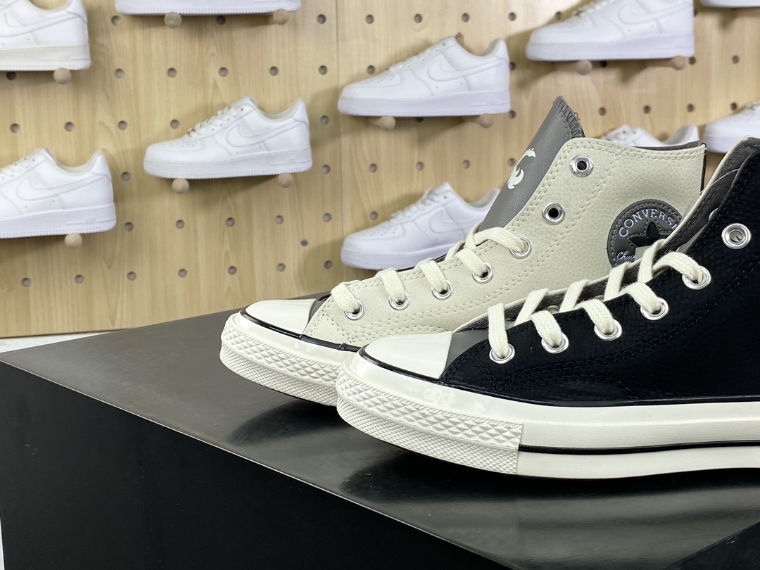 160  Converse Chuck Taylor All Star 1970s High”D&D”复古板鞋“联名黑米白阴阳”A09884C