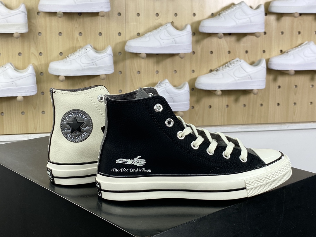 160  Converse Chuck Taylor All Star 1970s High”D&D”复古板鞋“联名黑米白阴阳”A09884C