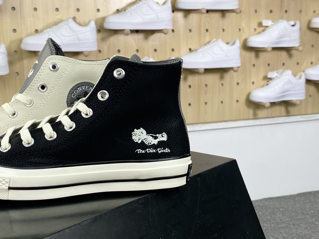 160  Converse Chuck Taylor All Star 1970s High”D&D”复古板鞋“联名黑米白阴阳”A09884C