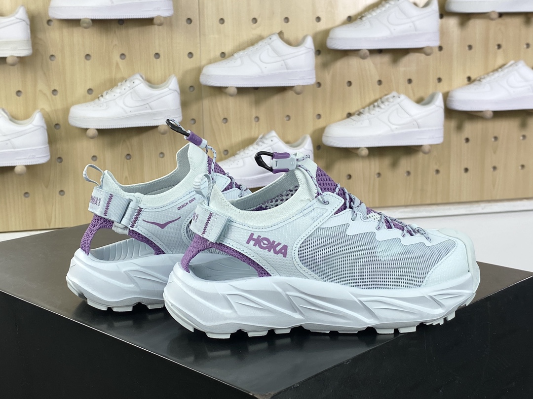 240 Hoka One One Hopara 2 Sandals 霍帕拉凉鞋“冰蓝深紫”1147670/INM