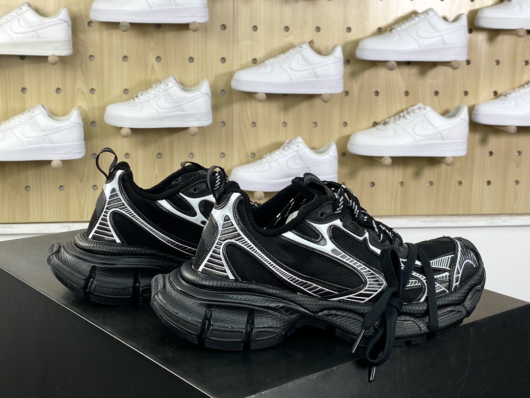 400 巴黎世家BALENCIAGA 3XL Sneakers 3+系列低帮慢跑鞋“帆布黑”734731 W3XL2 0236