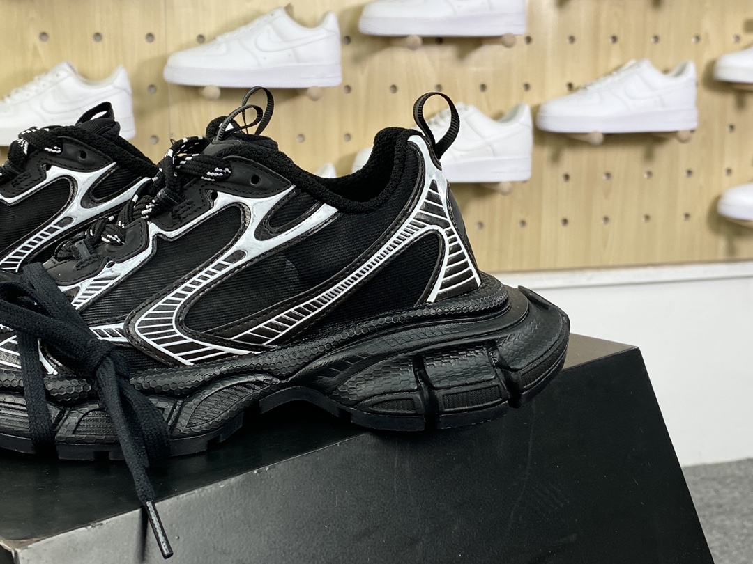 400 巴黎世家BALENCIAGA 3XL Sneakers 3+系列低帮慢跑鞋“帆布黑”734731 W3XL2 0236