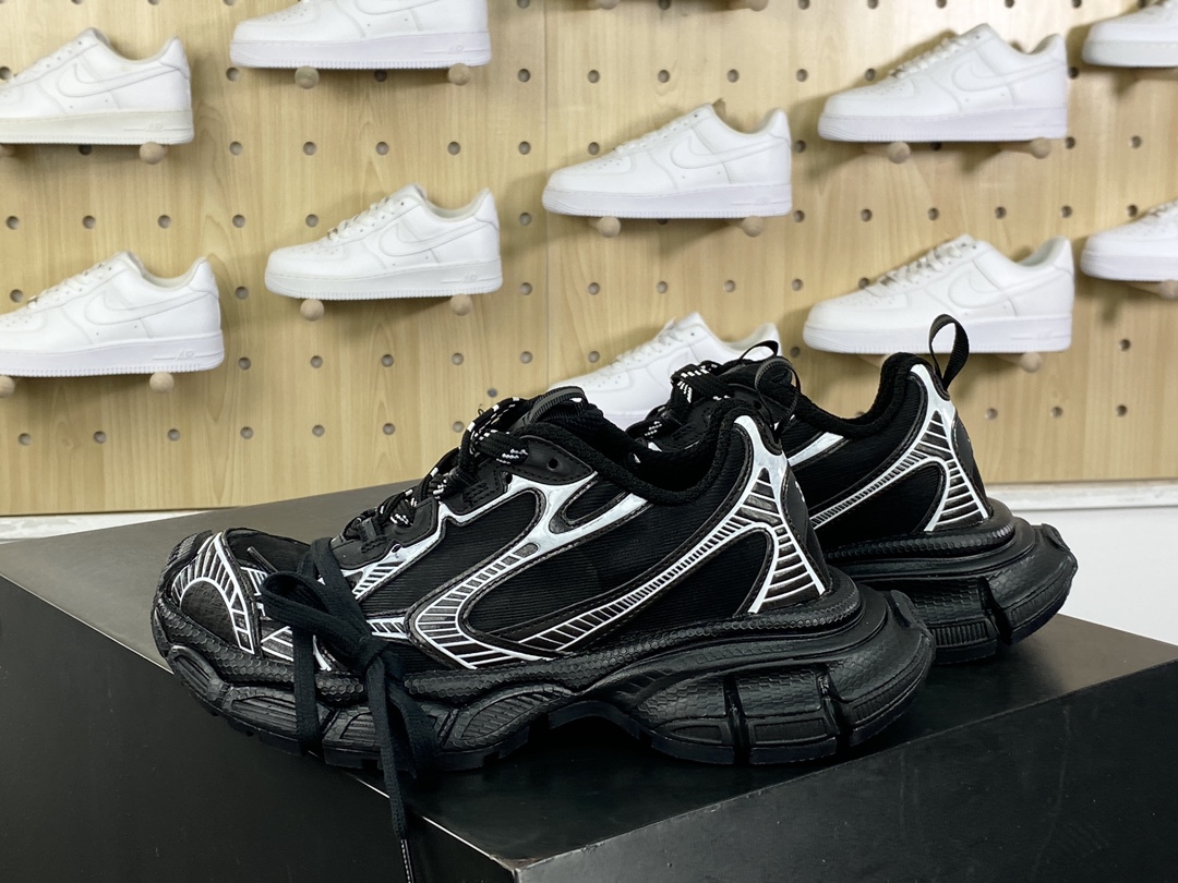 400 巴黎世家BALENCIAGA 3XL Sneakers 3+系列低帮慢跑鞋“帆布黑”734731 W3XL2 0236