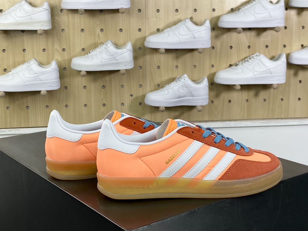 220 阿迪达斯Adidas Gazelle Indoor Trainers 羚羊板鞋“橘粉桔红生胶底”HQ9016