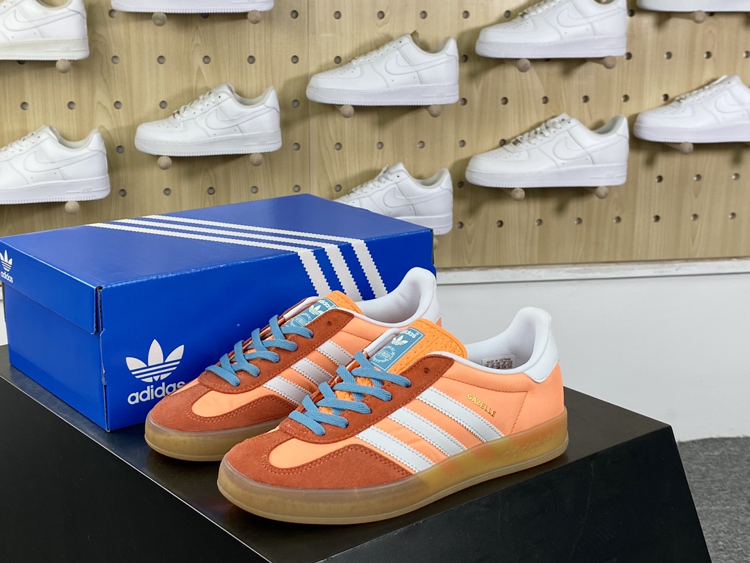 220 阿迪达斯Adidas Gazelle Indoor Trainers 羚羊板鞋“橘粉桔红生胶底”HQ9016