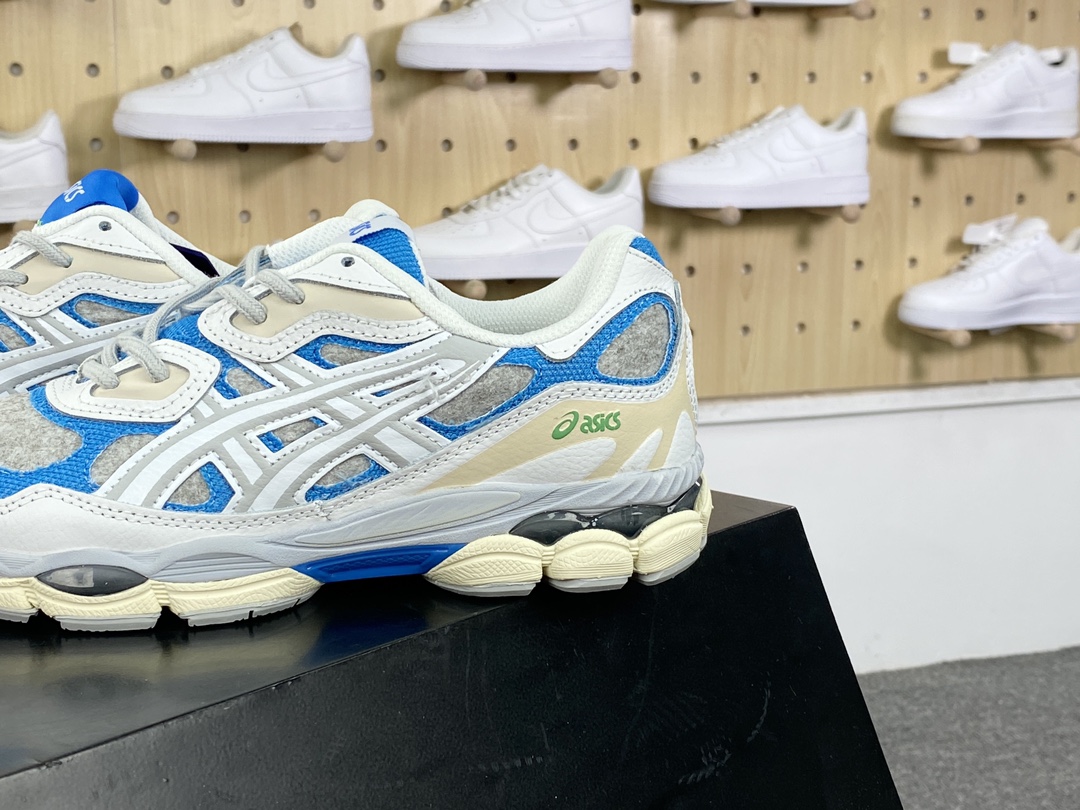 200 亚瑟士/Asics Gel-NYC 系列低帮复古休闲运动慢跑鞋“灰白海豚蓝”1203A281-100