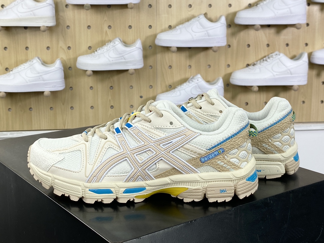 200  ASICS Gel-Kahana 8代系列低帮户外越野休闲运动跑步鞋“联名米黄蓝哆啦A梦”1013A137-200