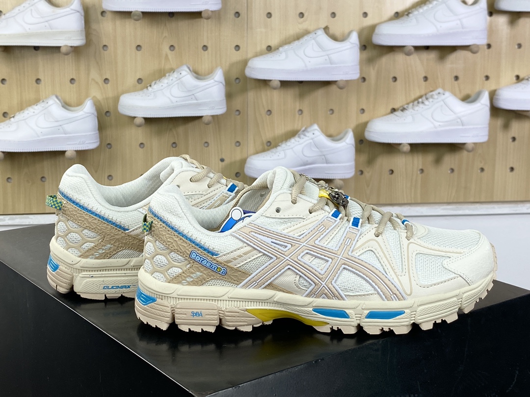 200  ASICS Gel-Kahana 8代系列低帮户外越野休闲运动跑步鞋“联名米黄蓝哆啦A梦”1013A137-200