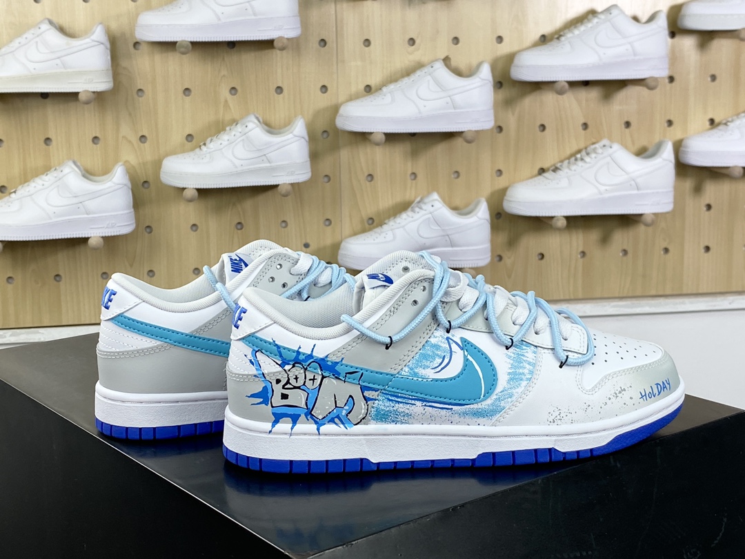 280 耐克Nike SB Dunk Low”Royal”扣篮系列低帮板鞋“蓝白灰夏日清爽泼墨绑绳”DV0831-104