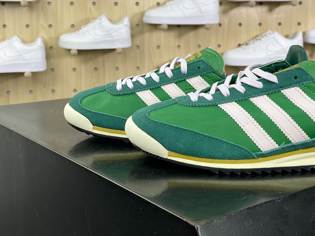 200 Adidas Wmns SL72 OG"Night Indigo/College Green"系列板鞋“靛蓝学院绿白”IE3427