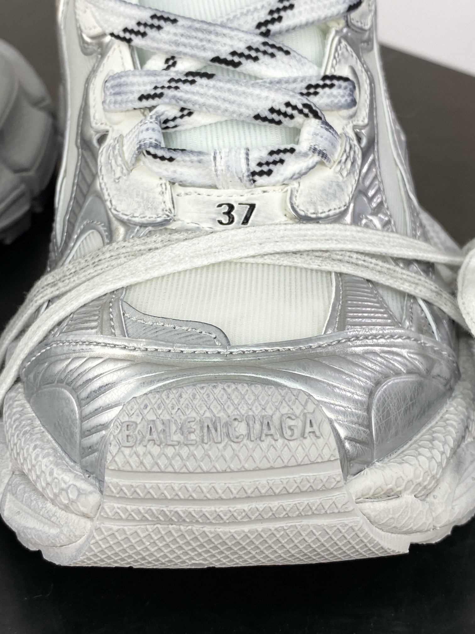 350 巴黎世家BALENCIAGA 3XL Sneakers 3+系列低帮慢跑鞋“透明网纱银灰”734731 W3XL2 0628