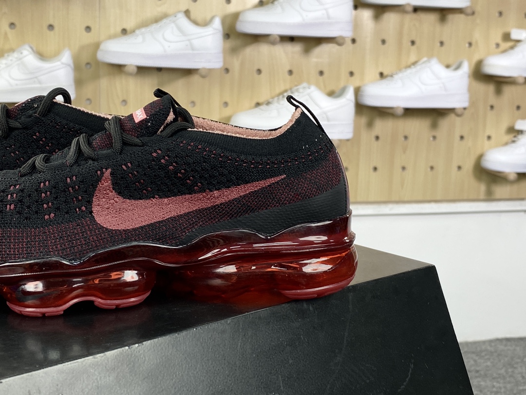 260 Nike Air VaporMax 2023 Flyknit FK"Black Cedar"2023款大气垫慢跑鞋“针织黑雪松红”DV1678-005