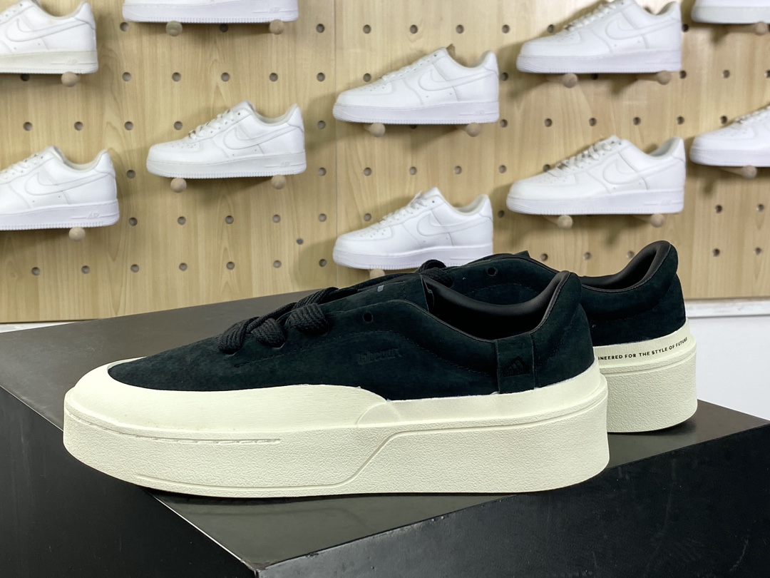 220 阿迪达斯Adidas Labcourt Low Lab球场系列板鞋“麂皮黑白”ID6227