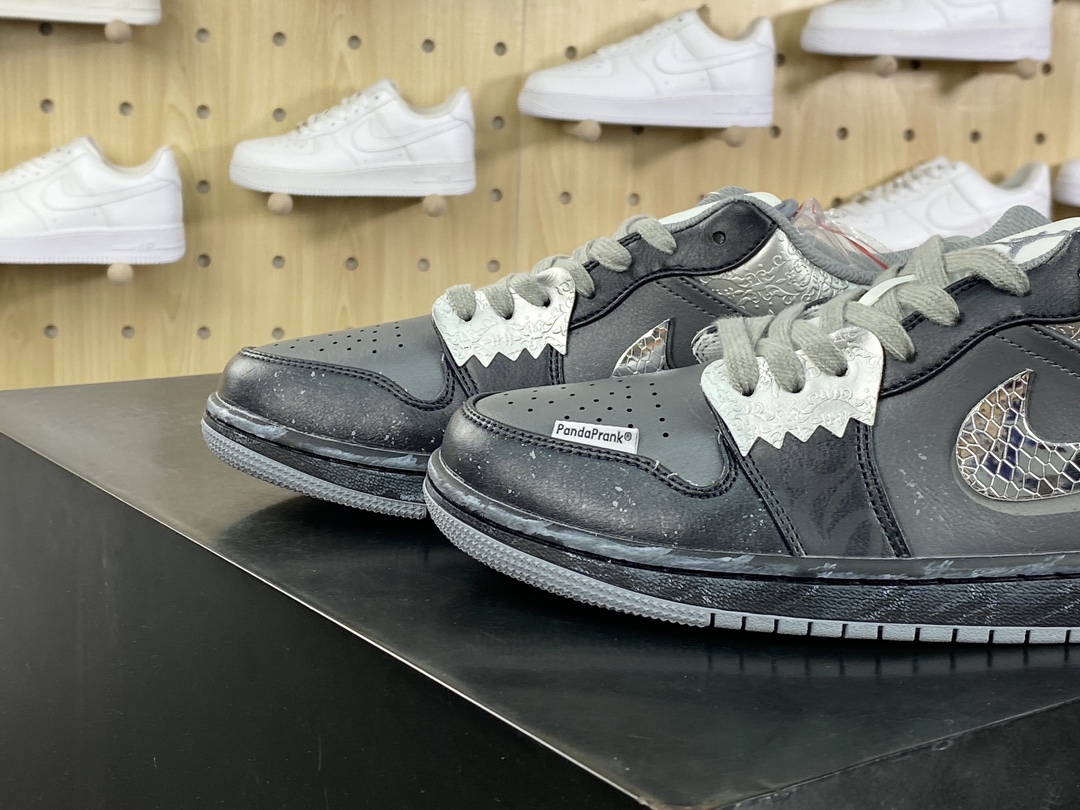 300 耐克Nike Air Jordan 1 Low"Grey Morden"AJ1乔丹一代低帮篮球鞋“黑银灰格雷系摩登薇镜”553560-053