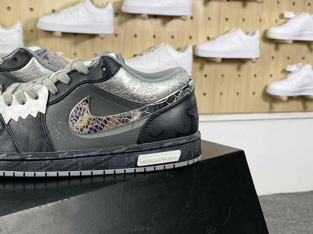 300 耐克Nike Air Jordan 1 Low"Grey Morden"AJ1乔丹一代低帮篮球鞋“黑银灰格雷系摩登薇镜”553560-053