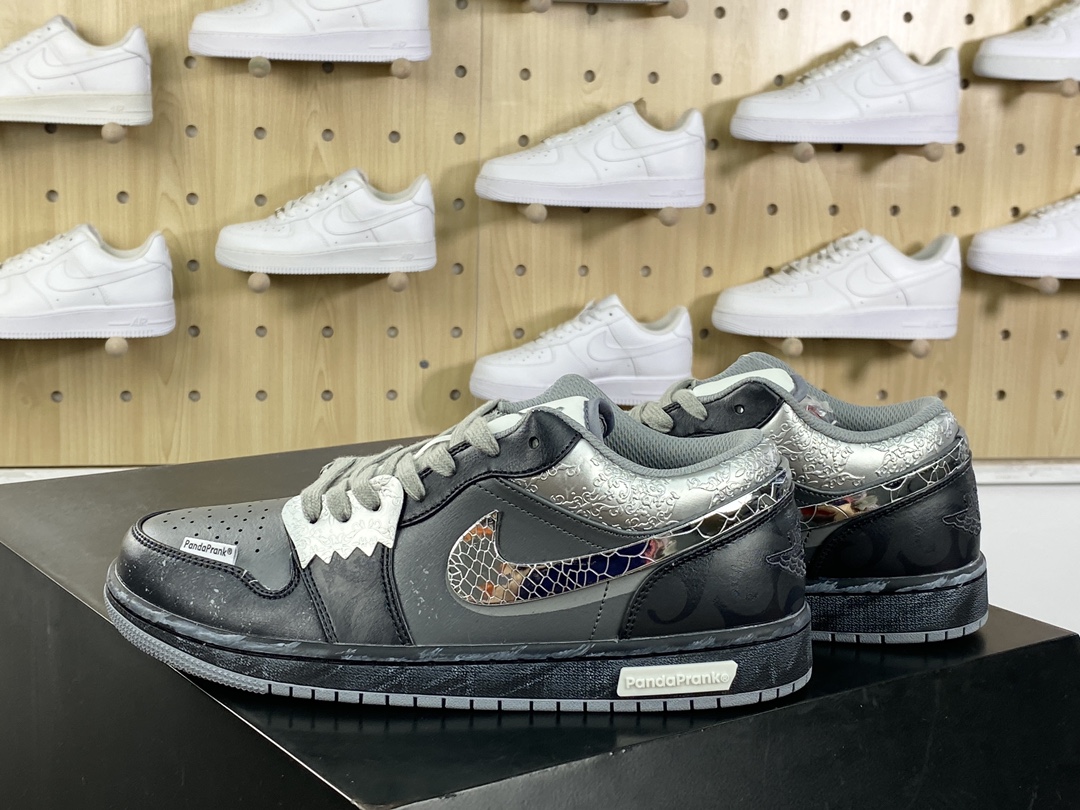 300 耐克Nike Air Jordan 1 Low"Grey Morden"AJ1乔丹一代低帮篮球鞋“黑银灰格雷系摩登薇镜”553560-053