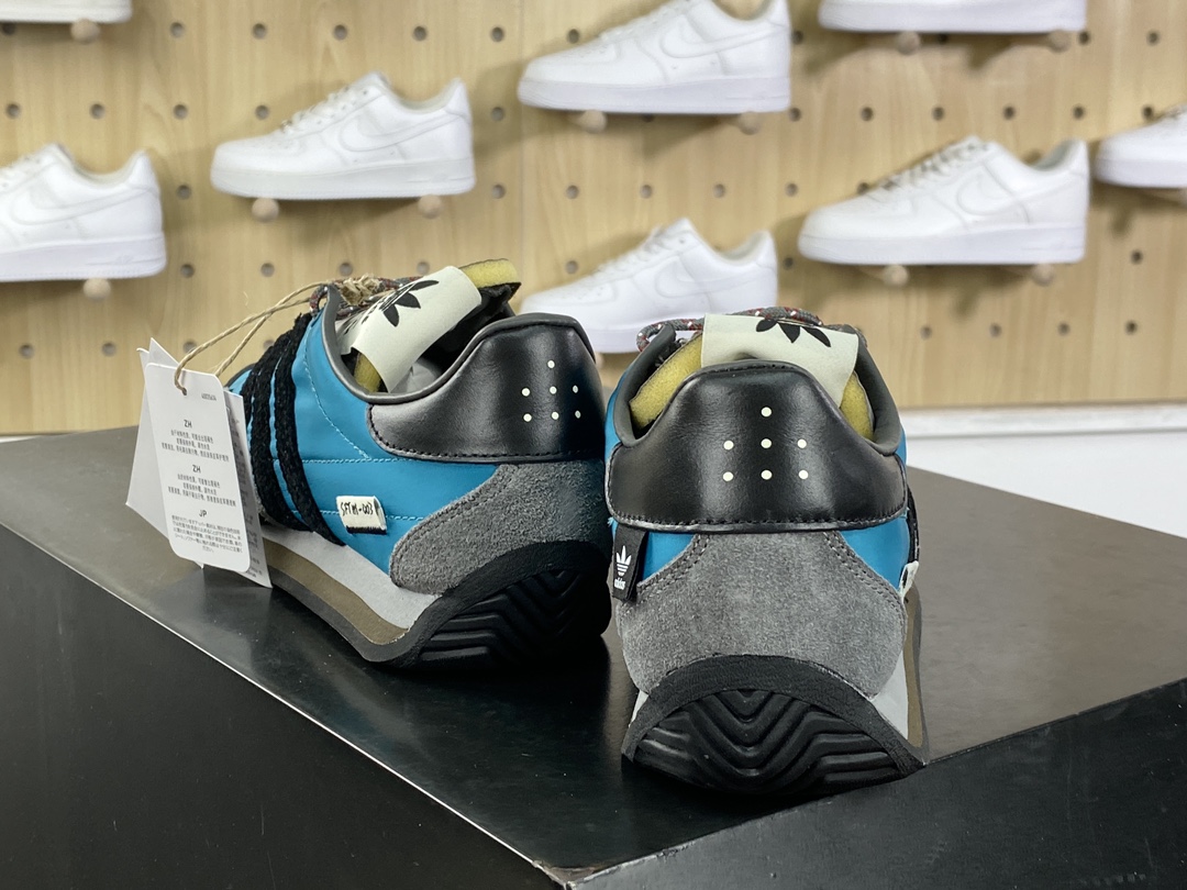 280 Song for the Mute x Adidas Country OG"Black Wonder Beige"Aqua Black"SFTM-003系列低帮慢跑鞋“联名水蓝深灰黑”ID3545