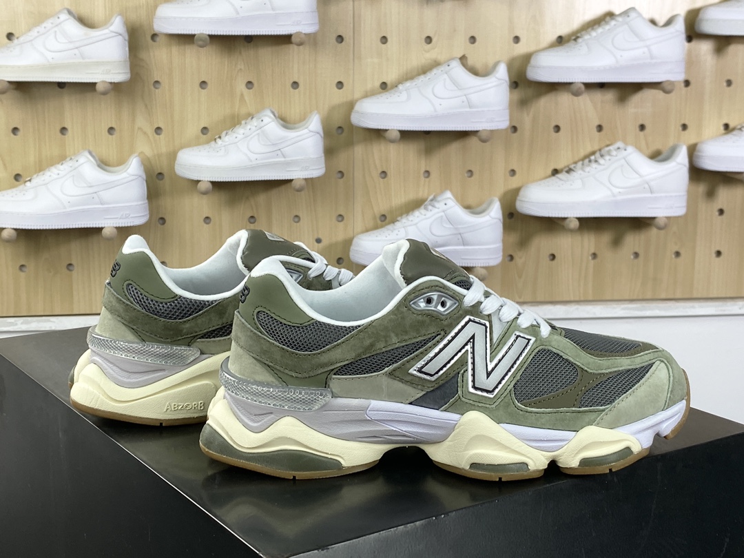 240 新百伦New Balance 9060"Green/Grey"系列复古百搭老爹风跑步鞋“橄榄绿灰米黄”U9060FOC