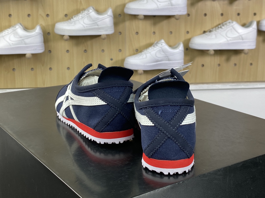 140 鬼塚虎/Onitsuka Tiger Mexico 66 Slip-On 墨西哥慢跑鞋“帆布藏蓝红白”D3KON-5099