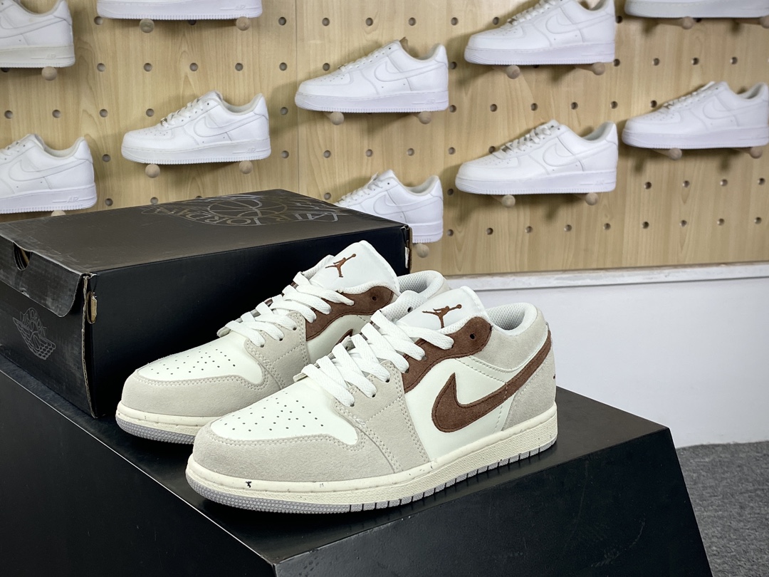 200 耐克Nike Air Jordan 1 Low”Light Bone/Archaeo Brown”AJ1乔丹一代篮球鞋“骨白灰深棕”HF1567-200