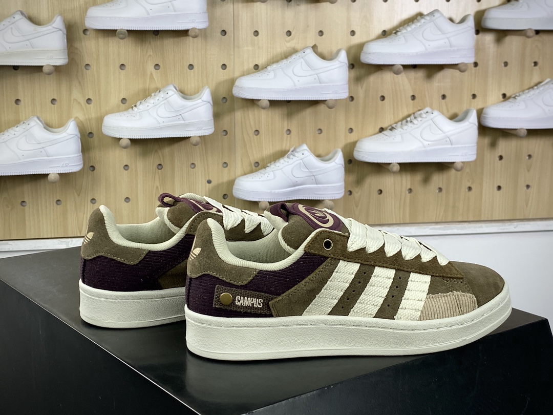 160 阿迪达斯Adidas Originals Campus 00s 板鞋“灯芯绒深棕米白”IF4339