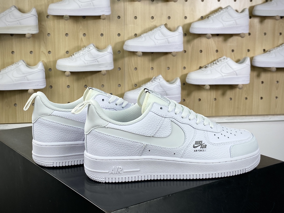 200 Nike Air Force 1 ′07 Low Premium "White/black"空军一号板鞋“皮革白黑3M钩”CV3039-100