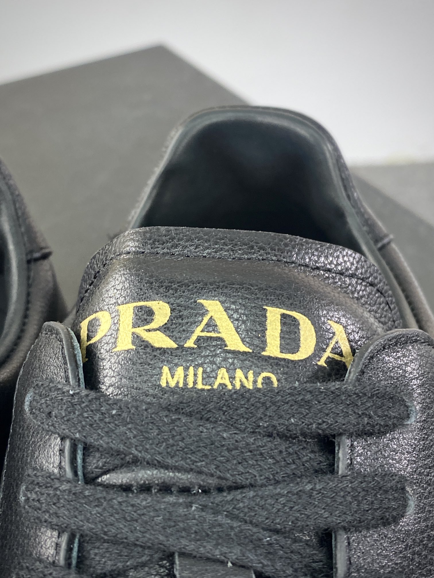 Prada Downtown Low Sneakers Downtown Series Low-top Sneakers ”Leather Black and White Triangle Logo”