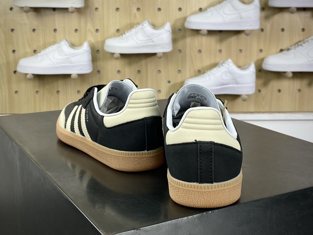 Adidas Originals Samba OG ”Off White” Samba series sneakers ”Sesame Yellow Black Rubber Sole” IE5836